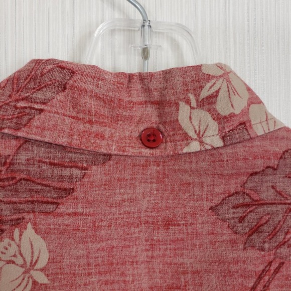Izod jeans Hawaiian print short sleeve button up casual shirt - Picture 7 of 11